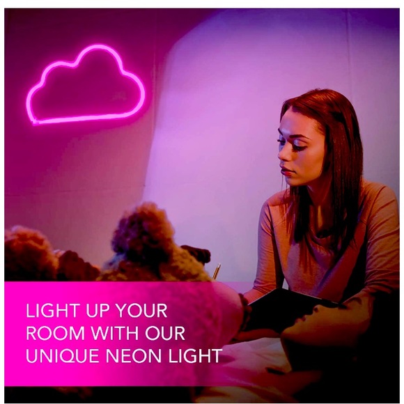 Neon Pink Cloud Sky Cute LED Room/Wall/Party Decor - Picture 4 of 6